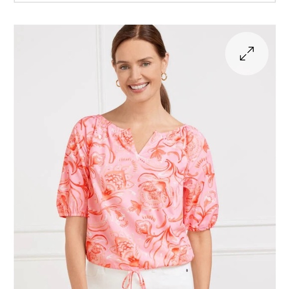 Talbots Tops - EUC-Talbots Pink Floral Women's Top